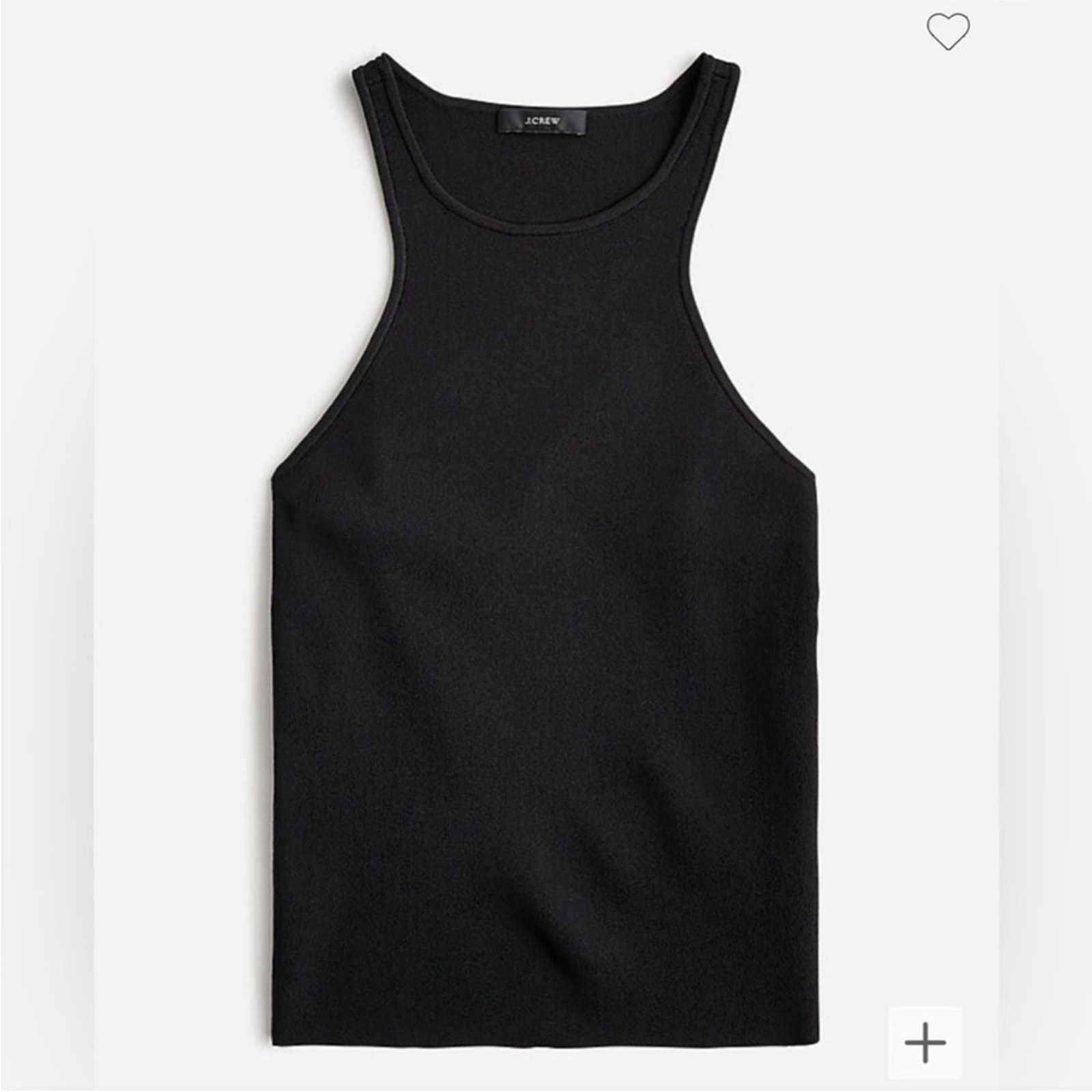 J Crew Supersculpt Racerback Sweater Knit Tank Bl107 Black Top Medium Sleeveless